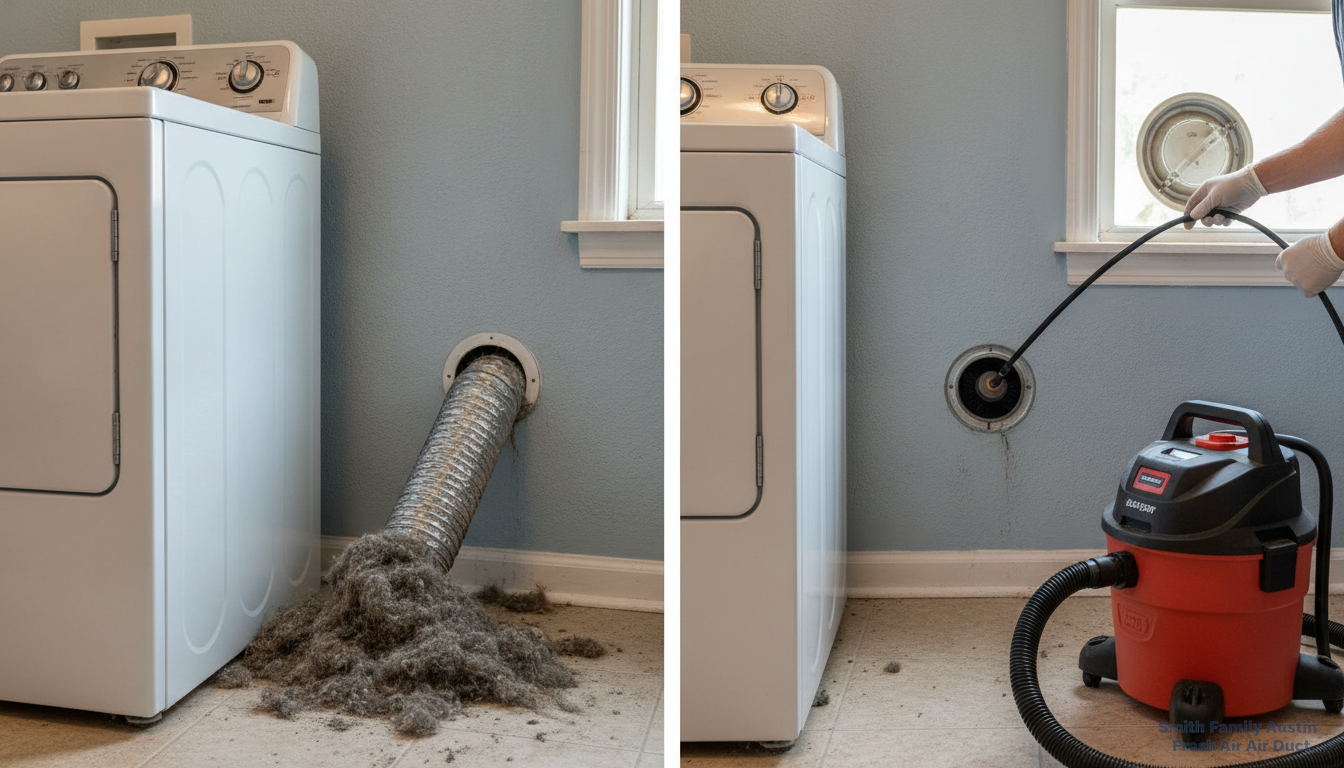 The Hidden Fire Hazard in Your Austin Laundry Room: Dryer Vent Cleaning Explained